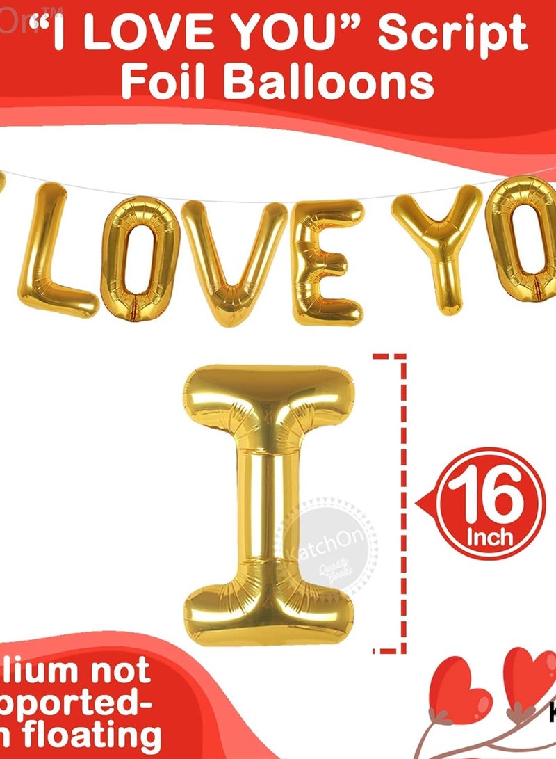 مجموعة بالونات بعبارة I love you عبوة من 20 قطعة من كاتش اون | بالونات بشكل قلب، زينة رومانسية للامسيات الخاصة | بالونات بشكل قلب احمر | بالونات رومانسية لزينة الذكرى السنوية والتقدم للزواج - Image 3