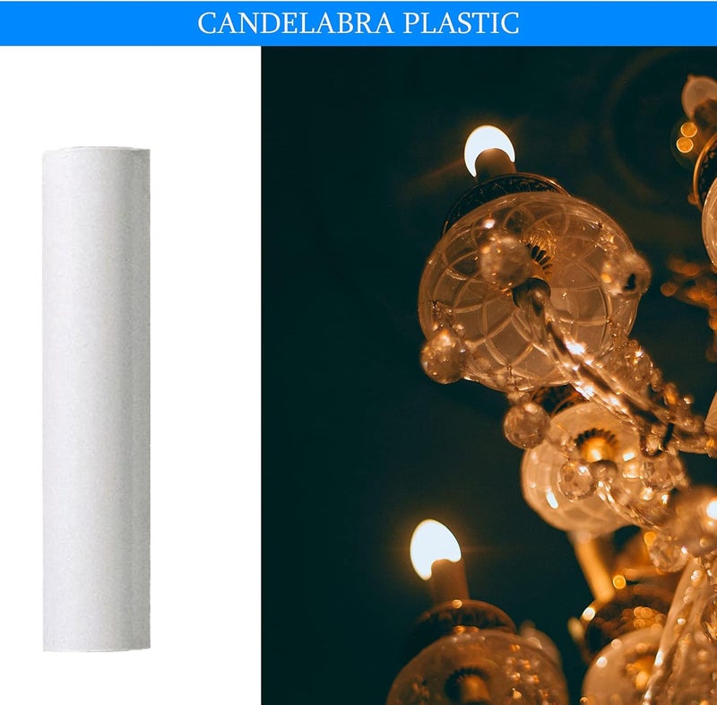 Ciata - 12 Pack - 2.25-inch White Plastic Candle Covers with 13/16 inch Inside Diameter and 7/8 inch Outside Diameter (2.25 inch, White) - Image 5