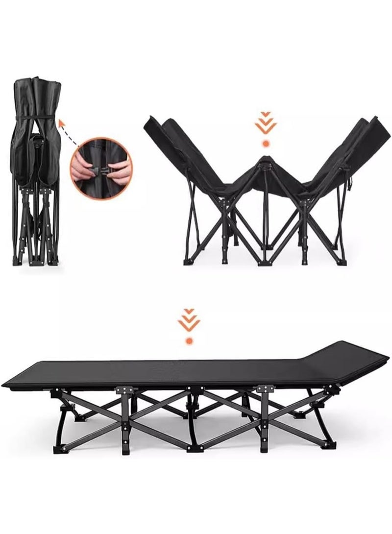 BlueFire Lightweight Camping Cot for Adults with Leg Extenders, 330 lbs Capacity, 420D Oxford Fabric & 7075 Aluminum, Portable Foldable Bed for Camping, Hiking, Office Nap - Image 4