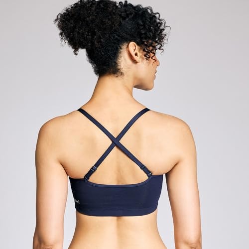 NYKD (NYB165 Cotton Non Padded & Non Wired Full Coverage Slip On T-Shirt Bra for Women | Easy Breezy Soft Fabric with Hidden Shaper Sling for No Side Bulge & Detachable Strap - Navy - Image 2