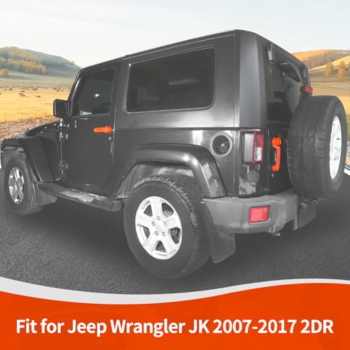 JOSHELA for Jeep JK Door Handle Cover Trim Orange for Jeep Wrangler JK 2DR 2007-2017 Orange Exterior Accessories 3pcs - Image 4