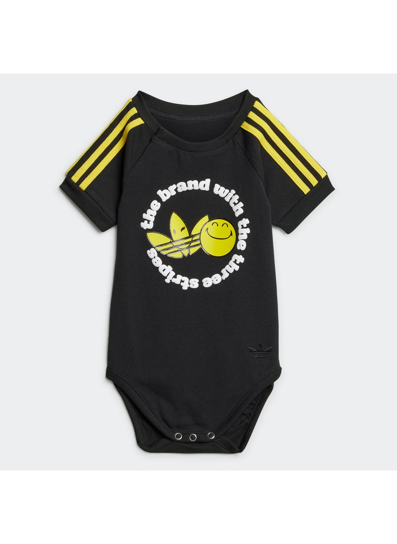 adidas Originals - Infant Smiley World 3 Stripes Bodysuit - Image 1