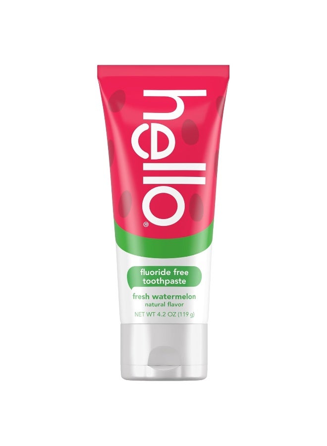 hello Fresh Watermelon Fluoride Free Kids Toothpaste 42 Oz Tube - Image 5
