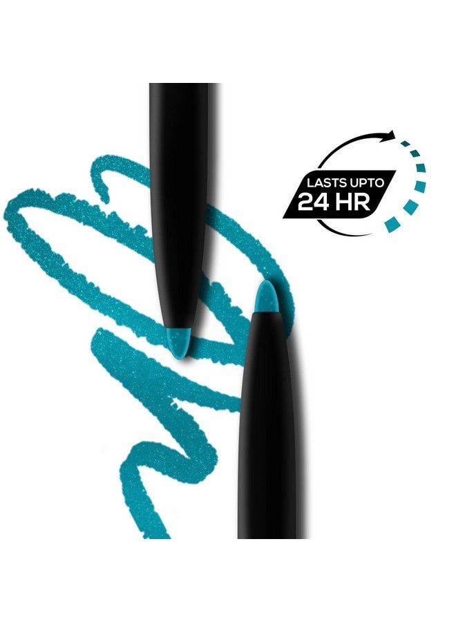 Renee Kajal Pen With Sharpener - True Blue 0.35Gm 24 Hrs Stay Long Lasting Kohl Pencil, Matte Finish, Rich Color Payoff, Smudge & Water Proof With One Swipe Application Formula - Image 3