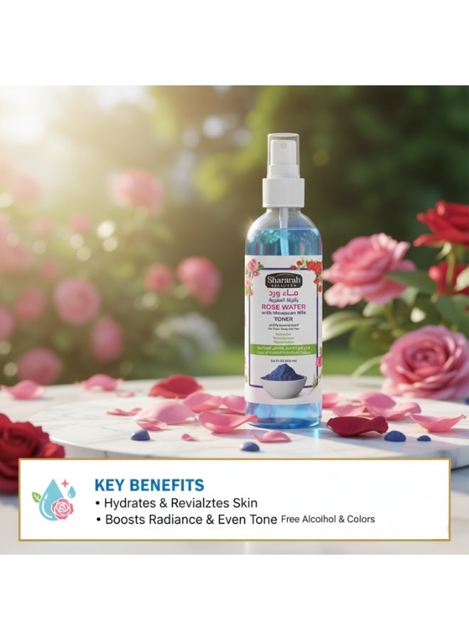 iCan London ICAN Shararah Beauty Rose Water with Moroccan Nila Face Toner Spray 250 ML | Alcohol-Free Hydrating & Refreshing Facial Toner - Image 5