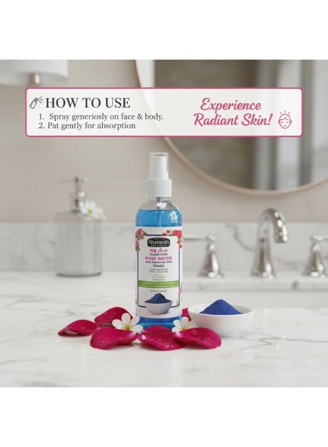 iCan London ICAN Shararah Beauty Rose Water with Moroccan Nila Face Toner Spray 250 ML | Alcohol-Free Hydrating & Refreshing Facial Toner - Image 2