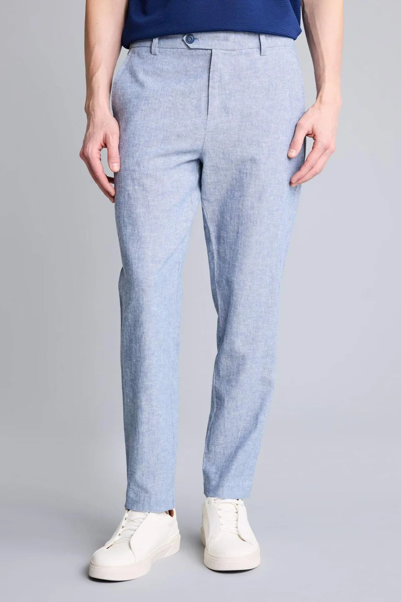 Defacto  Tailored Fit Linen Trousers for Men | Best Price UAE