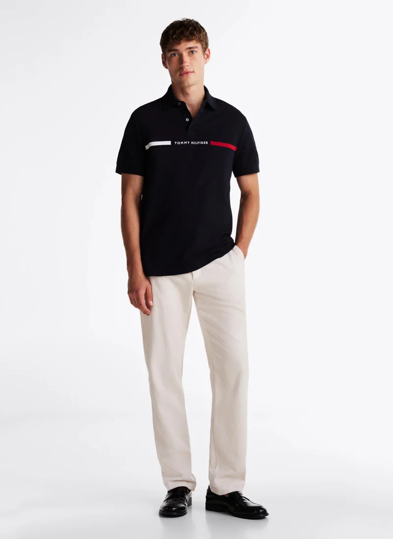 TOMMY HILFIGER Logo Print Polo Shirt