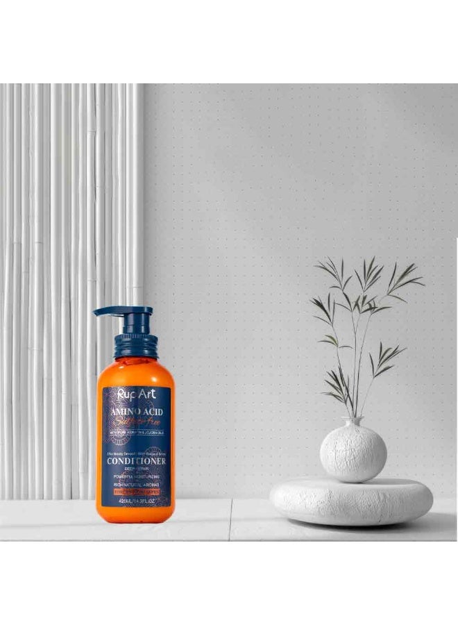 Rup Art Nourishing Conditioner It Closes The Cuticles Locks In Moisture And Leaves Your Hair Tanglefree And Silky Smooth Enriched With Jojoba Oil Amino Acids And Pure Keratin Enjoy A Professional Spa Treatment At Home Sulfatefree Long Lasting Fragrance 425 ml - Image 2