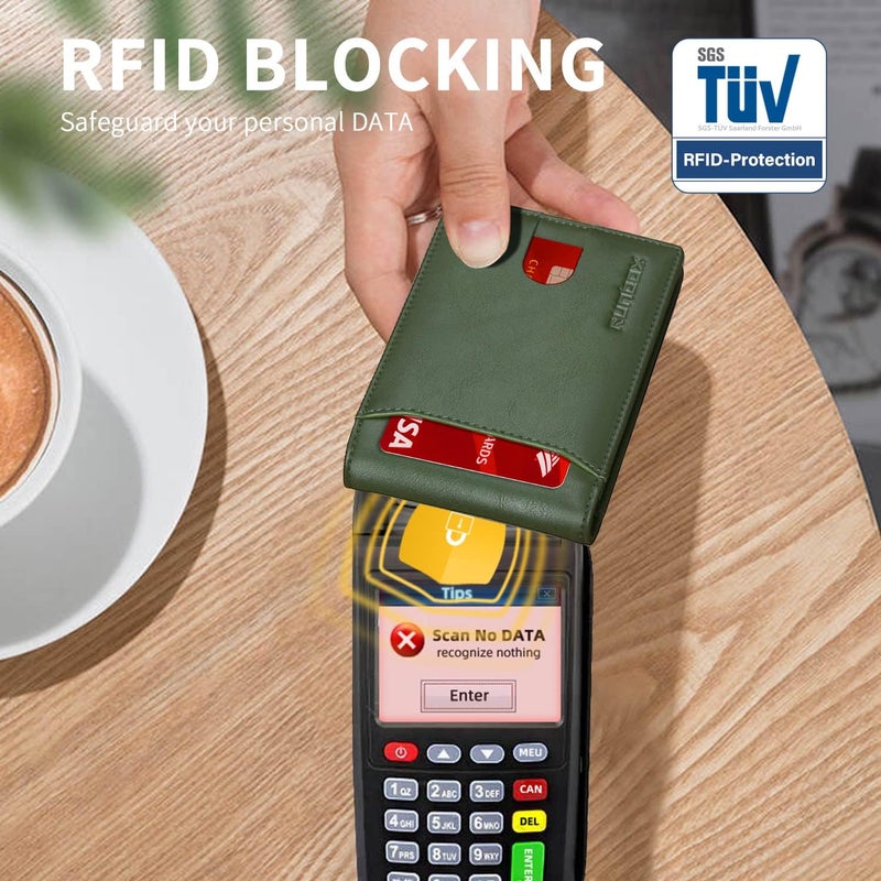 RUNBOX Novelty Wallet for Men Slim 11 Credit Card Holder Slots Leather RFID Blocking Small Thin Men's Wallet Bifold Minimalist Front Pocket Large Capacity Gift Box - Image 5