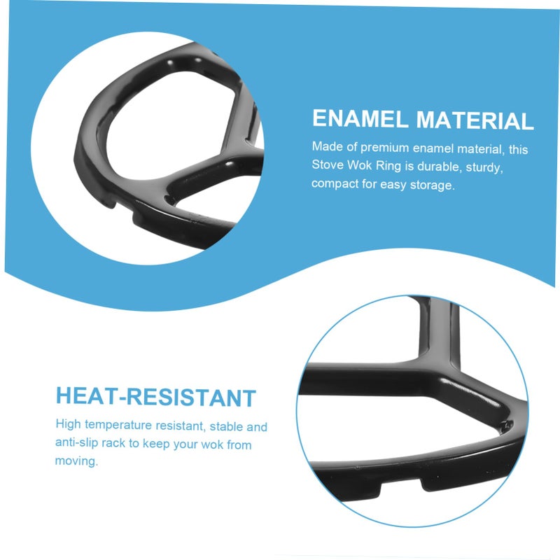 2Pcs High Temperature Resistant Enamel Metal Stove Rack For Small Pots Kitchen Accessory - Image 4