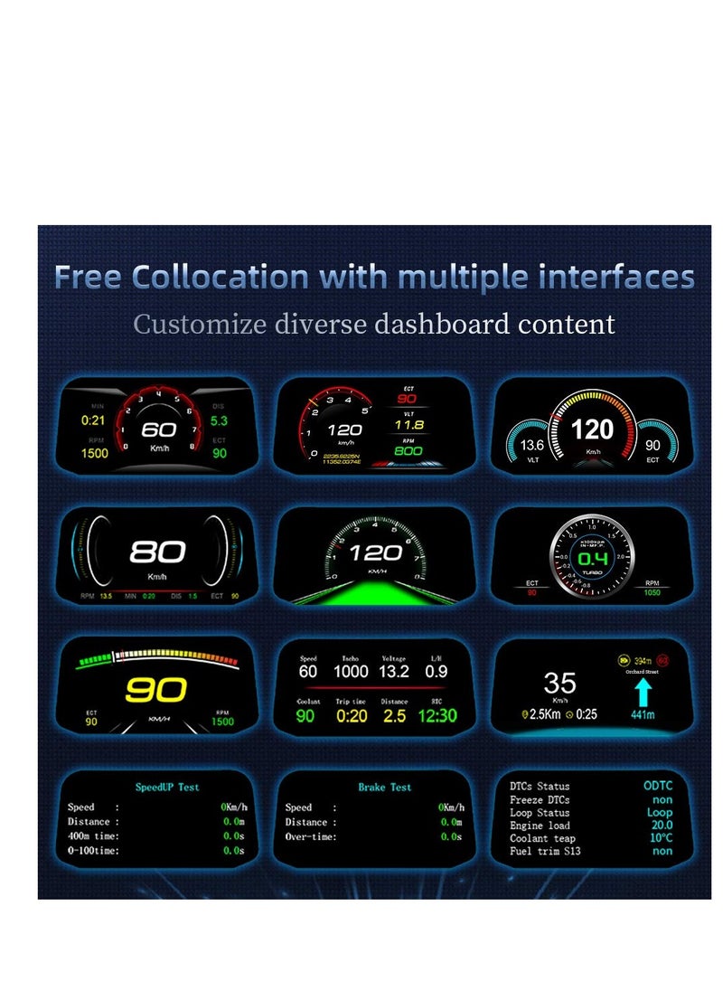جولف لينك - GULFLINK Head Up Display (HUD) عداد سرعة السيارة C3 - Image 1