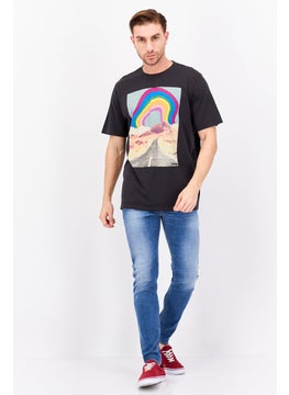 Wrangler Men Crew Neck Neck Short Sleeve Graphic T Shirt, Black Combo  - Image 4