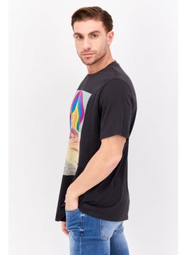 Wrangler Men Crew Neck Neck Short Sleeve Graphic T Shirt, Black Combo  - Image 2