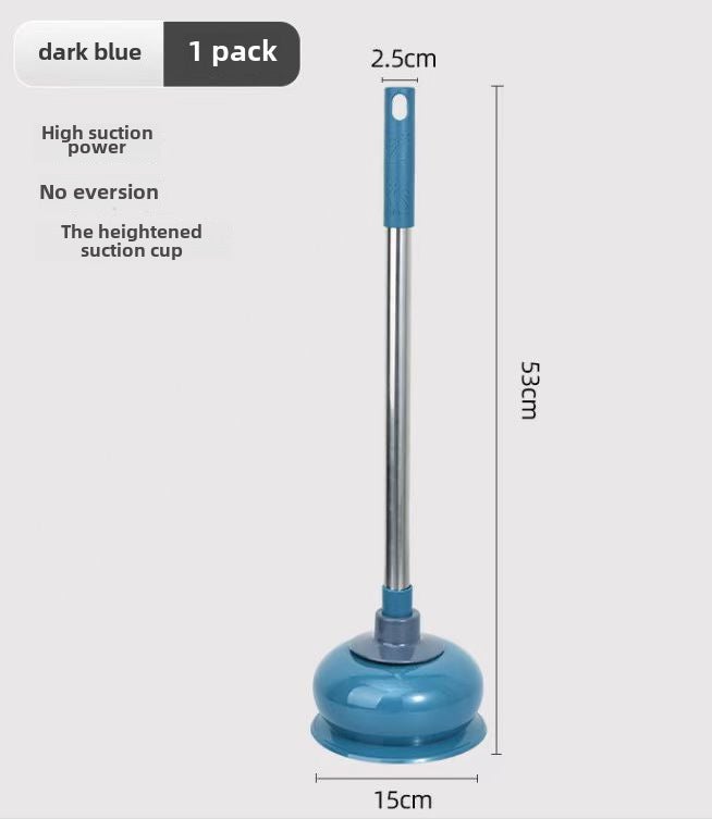 Generic Toilet Plunger Drain Unblocker Tool Dark Blue 