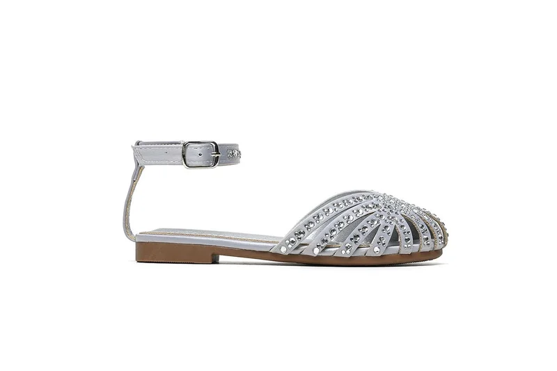 Cuple Girls embellished slingback slide sandals