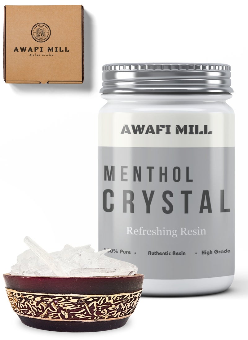 Awafi Mill Natural Menthol cristal Extracted Cooling Refreshing Pudina ki Phool Satva  - Image 1
