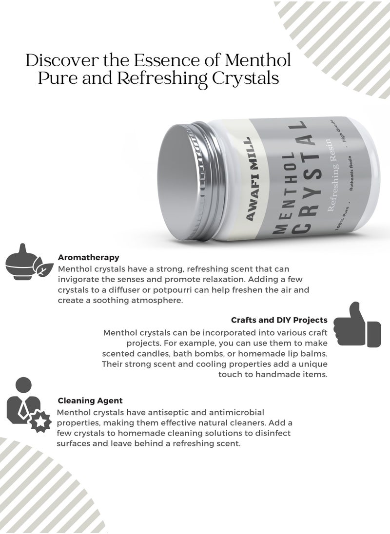 Awafi Mill Natural Menthol cristal Extracted Cooling Refreshing Pudina ki Phool Satva  - Image 2