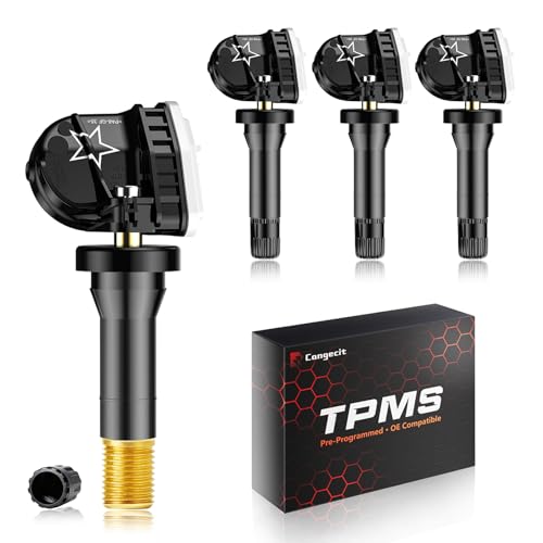 Cangecit Pre-Programmed 315Mhz TPMS, Tire Pressure Sensor Fit for Chevy Silverado(2007-2019)/Equinox(2007-2022), Cadillac Escalade (2007-2020), GMC Terrain(2010-2020)/Sierra(2007-2019) (4PCS) - Image 1