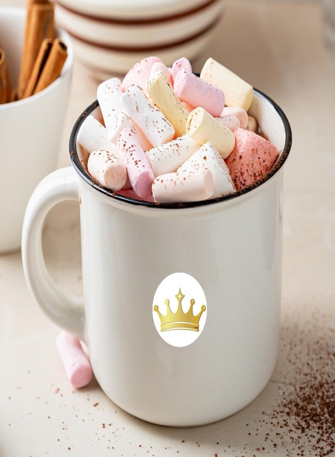 CREATCABIN 128Pcs Crown Planner Stickers Gold Crowns Helmet Sticker Decals Self-Adhesive Waterproof Sticker Round Dot Cartoon Decal Bulk Tags for Scrapbooking Craft Calendar Water Bottles Laptop 2.5cm - Image 5