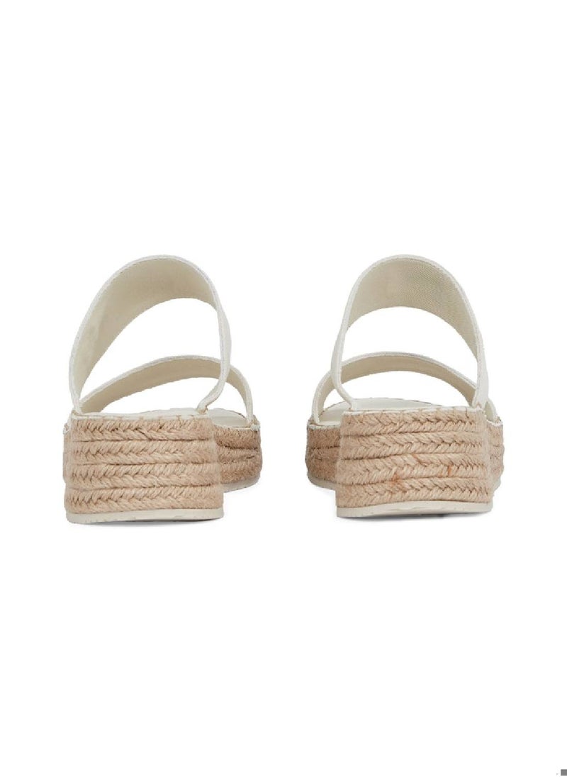Calvin Klein Jeans - Women's Canvas Platform Espadrilles - Cotton, Beige - Image 1