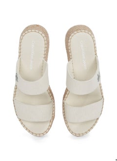 Calvin Klein Jeans Women's Canvas Platform Espadrilles - Cotton, Beige  - Image 4