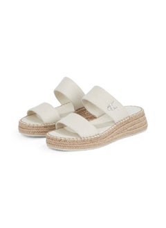 Calvin Klein Jeans Women's Canvas Platform Espadrilles - Cotton, Beige  - Image 2