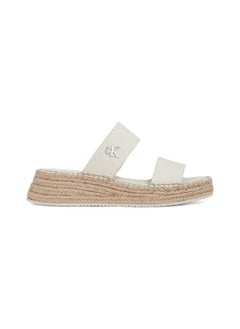 Calvin Klein Jeans Women's Canvas Platform Espadrilles - Cotton, Beige  - Image 1