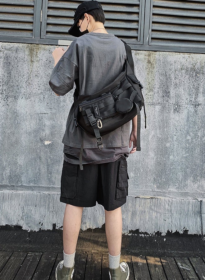 DUNISO Crossbody Bag for Men and Women Water Resistant Laptop Bag Casual Satchel Bags for Men Large School Computer Bag Travel Office Work Briefcase Fashion Messenger Shoulder Handbag, Black - Image 5