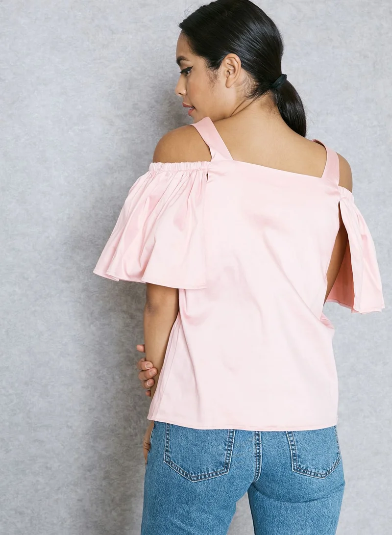 LOST INK Cold Shoulder Top