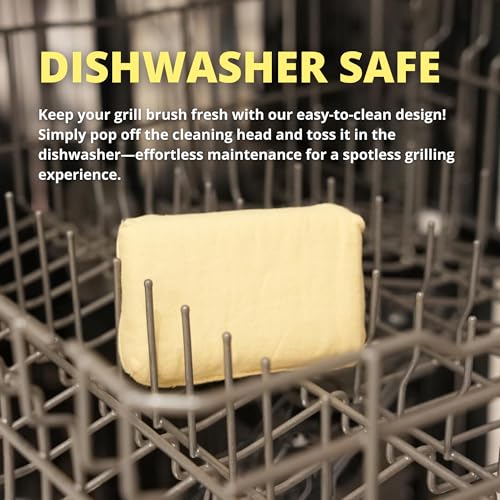 Grill Rescue BBQ Replaceable Scraper Cleaning Head, Bristle Free - Safe, Durable and Unique Scraper Tools for Cast Iron or Stainless-Steel Grates, Barbecue Cleaner (GB3000 Head) - Image 3