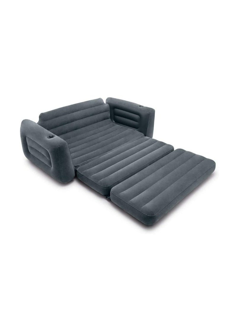 أريكة قابلة للنفخ أريكة قابلة للنفخ أريكة هوائية مزدوجة مناسبة لغرفة المعيشة أريكة سرير للتخييم في الهواء الطلق غرفة الترفيه وغرفة النوم والشرفة مضخة هواء كهربائية مجانية (203x224x66 سم) - Image 5