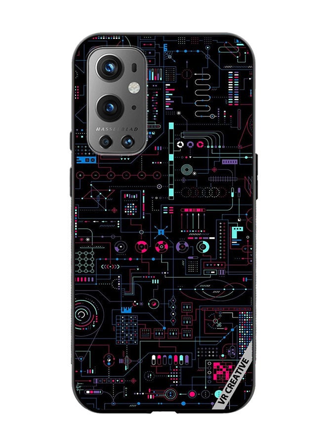 VR CREATIVE غطاء حماية لهاتف OnePlus 9 Pro بتصميم دائري متعدد الألوان - Image 1
