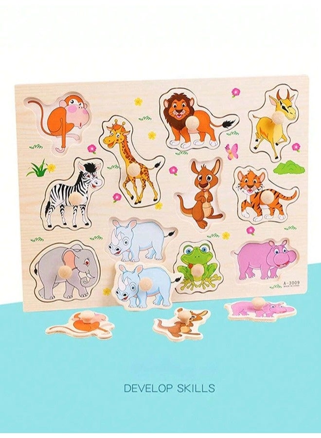 شيبشيب أطقم ألعاب الألغاز التعليمية مونتيسوري - ألغاز الحيوانات، هدايا رائعة لرياض الأطفال للبنات والأولاد - Image 4