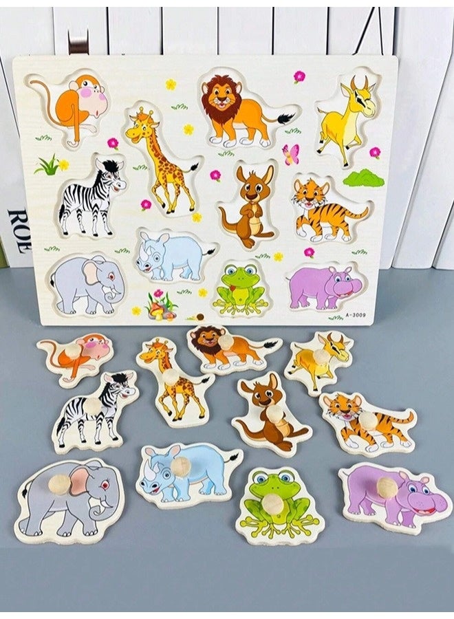 شيبشيب أطقم ألعاب الألغاز التعليمية مونتيسوري - ألغاز الحيوانات، هدايا رائعة لرياض الأطفال للبنات والأولاد - Image 3