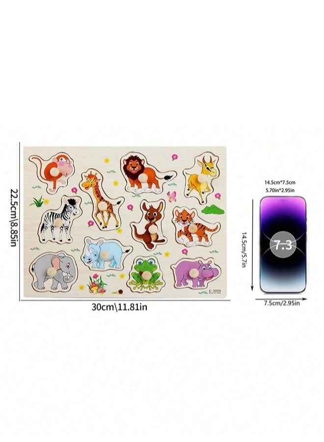 شيبشيب أطقم ألعاب الألغاز التعليمية مونتيسوري - ألغاز الحيوانات، هدايا رائعة لرياض الأطفال للبنات والأولاد - Image 2