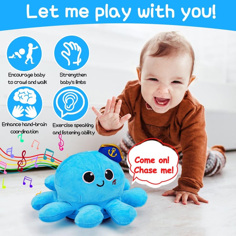 Tsomtto Crawling & Walking Baby Toys 6-12 12-18 Month Musical Plush Octopus Light up Voice Control Dancing Infant Toys 0 6 7 8 9 10 12 Month 1 2 3 Year Old Boy Girl Tummy Time Sensory Toddler First Gift - Image 4