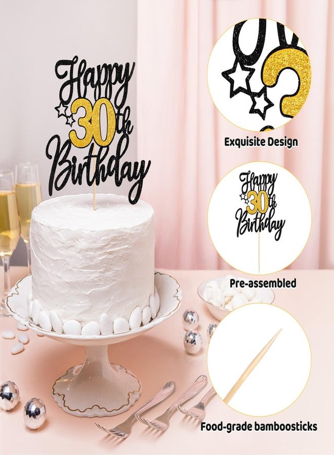 iefoah 1pc Happy 30th Birthday Cake Topper, Birthday Cake Decoration Supplies - Image 3