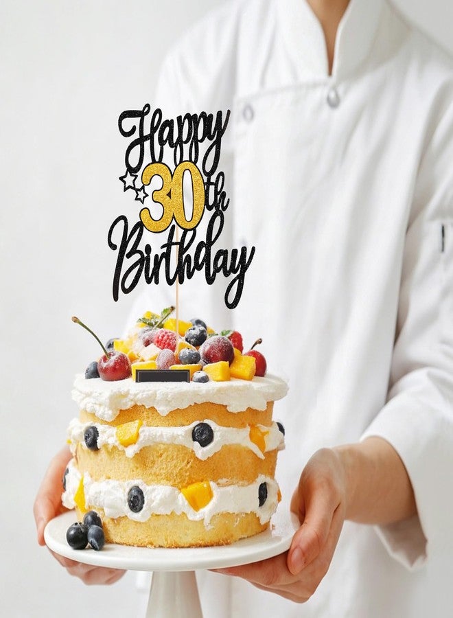 iefoah 1pc Happy 30th Birthday Cake Topper, Birthday Cake Decoration Supplies - Image 5
