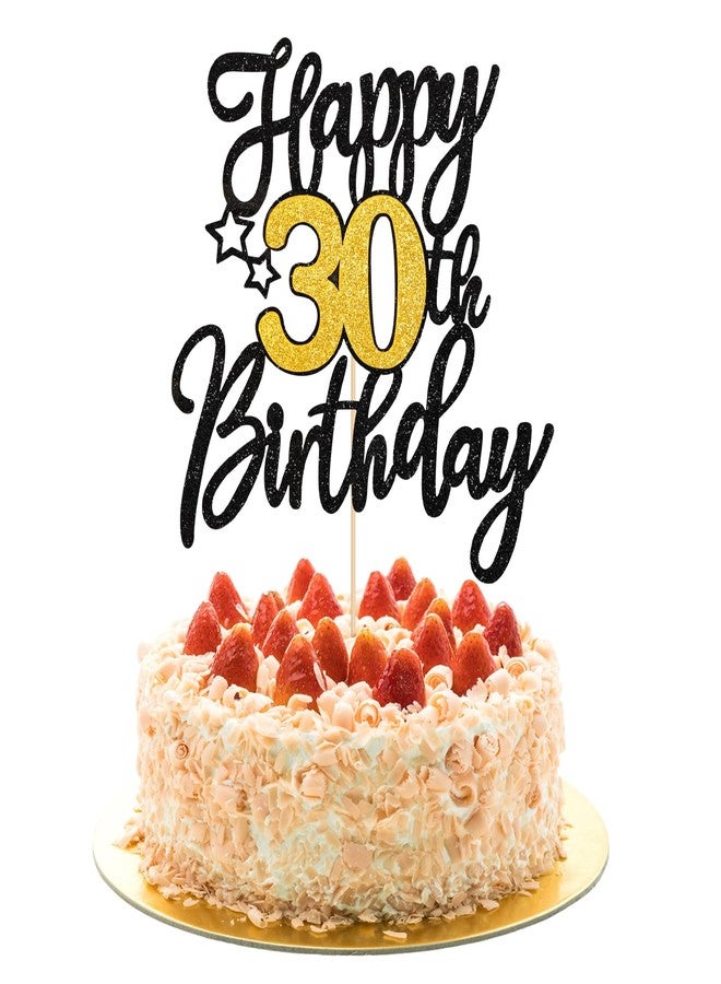 iefoah 1pc Happy 30th Birthday Cake Topper, Birthday Cake Decoration Supplies - Image 1