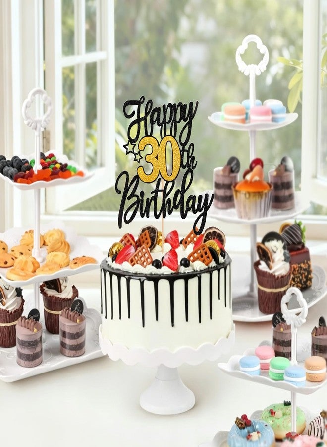 iefoah 1pc Happy 30th Birthday Cake Topper, Birthday Cake Decoration Supplies - Image 4