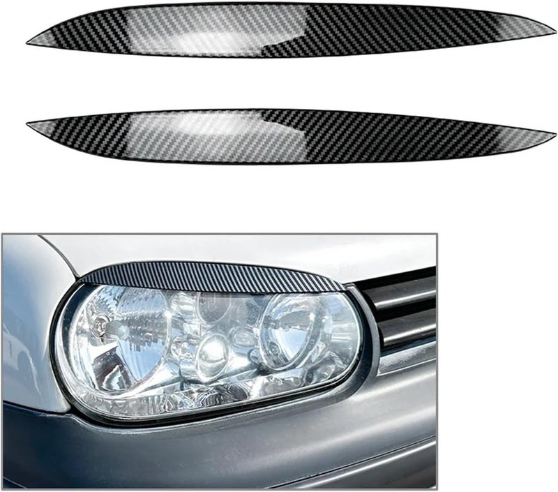 QASULER Car Headlight Eyebrow Eyelid Trim for VW Golf MK4 - Image 2