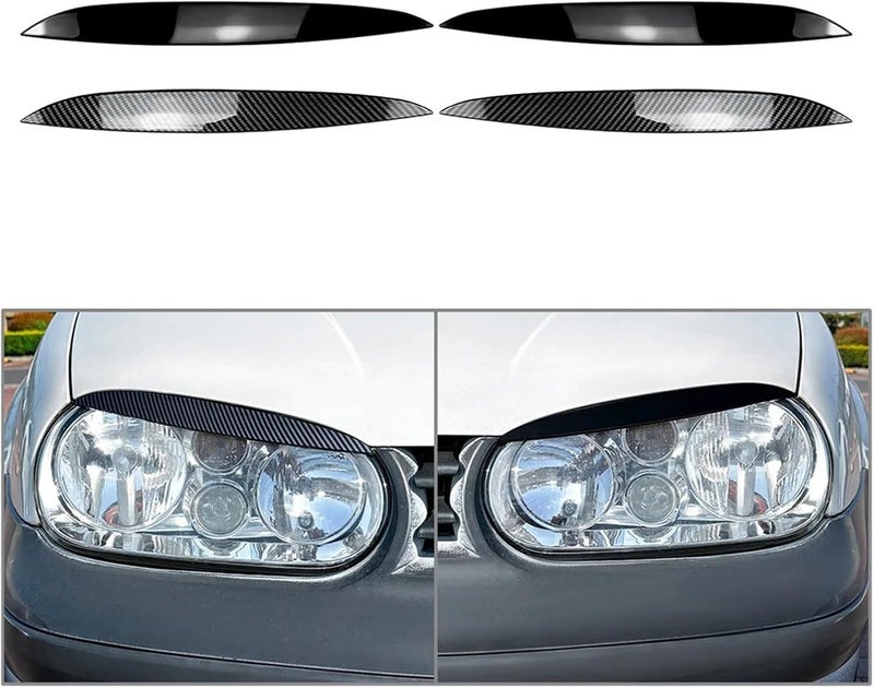 QASULER Car Headlight Eyebrow Eyelid Trim for VW Golf MK4 - Image 3
