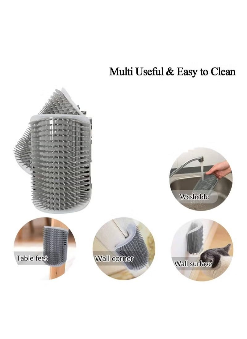 FASHION Cat Corner Brush, 2 Pack Cat Self Groomer Wall Corner Brushes for Indoor Cats, Soft Pet Self Grooming Brushes Corner Scratcher Massage Combs for Long & Short Fur Cats Dogs Kitten Puppy  - Image 5