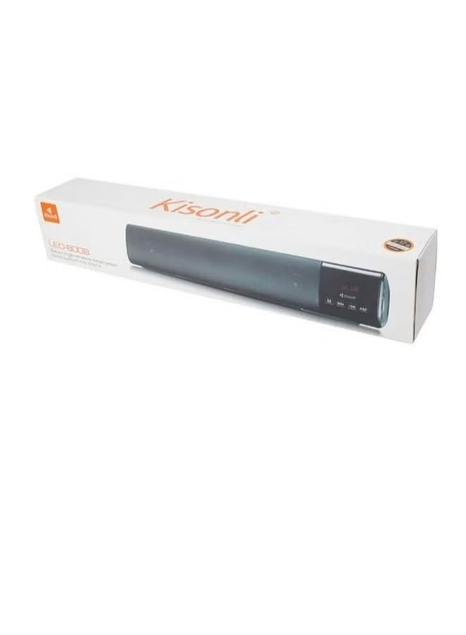 Kisonli Bluetooth Sound Bar Speaker (LED-800B) with FM Radio, AUX/USB/TF Card Support, Rich Stereo Sound, Black - Image 4