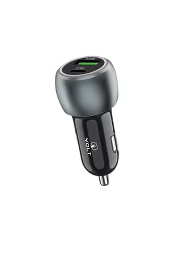 VOLT Car charger with two USB and PD ports, 38W - Image 1
