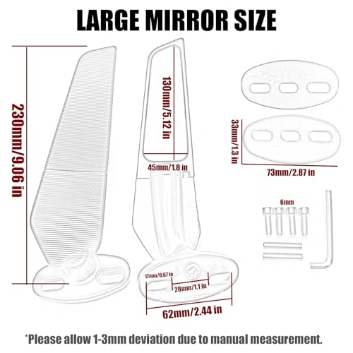 ZTYIOHG Large Size Motorcycle Mirrors Stealth Wind Wing Side Rearview Mirrors Compatible With 2025 Kawasaki Ninja 500 Ninja 650 Ninja 400 300 2025 ZX6R ZX10R ZX4RR ZX14R GSXR 1000 600 750 - Image 4