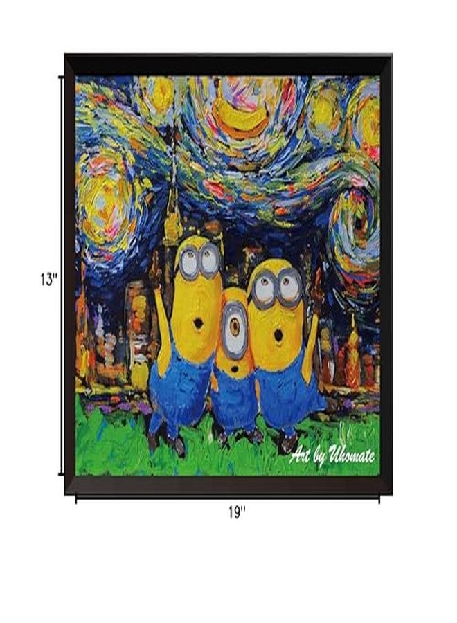 Uhomate Cartoon Inspired Vincent Van Gogh Starry Night Posters Home Canvas Wall Art Nursery Decor Living Room Wall Decor A010 (13X19) - Image 5