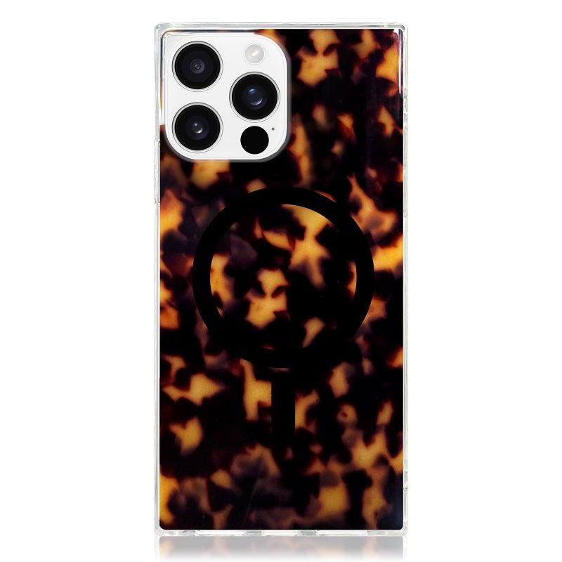 Flaunt Official Square Protective Case Compatible with iPhone 16 Pro Max Compatible with MagSafe Wireless Charging DropTested Shockproof Tortoise Shell - Image 2