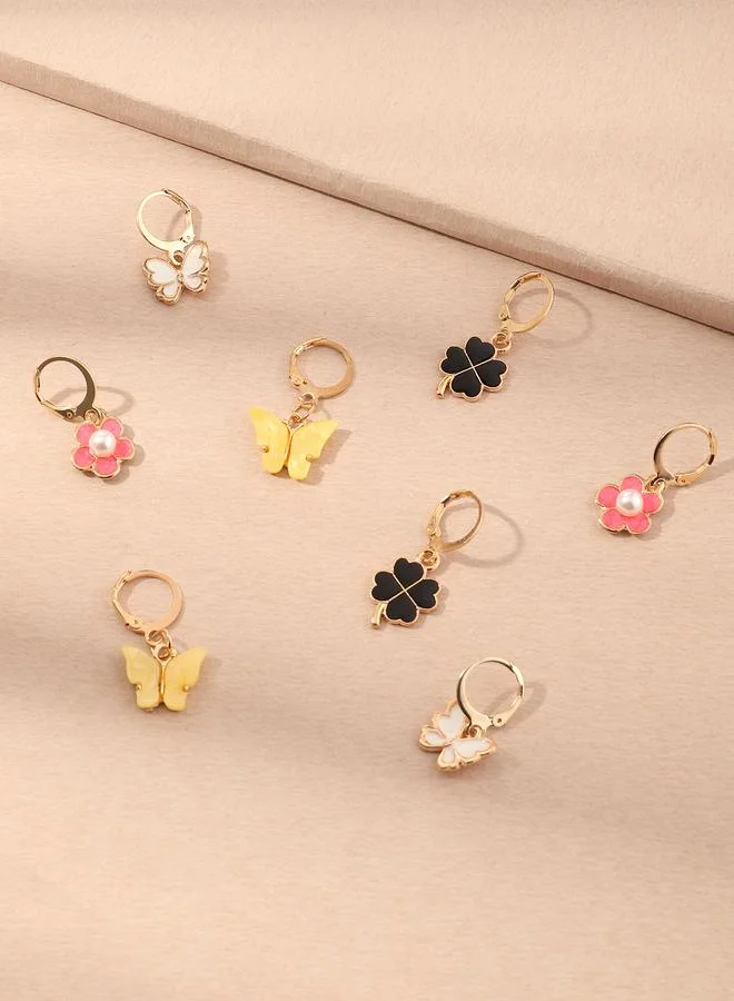 Take Two  Girls Set of 4 - Butterfly Clover Earrings for Women | Best Price UAE